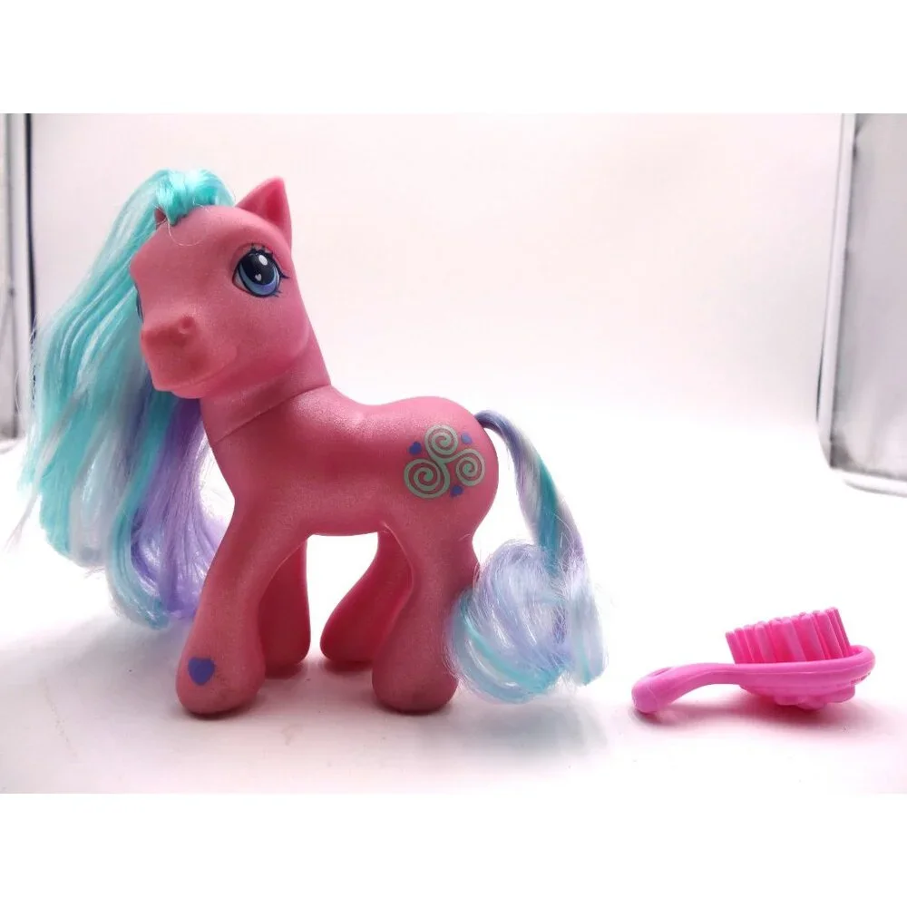 MLP My‎ Little Pony G3 TOOLA-ROOLA- Spirals And Hearts Toy and Brush 2002